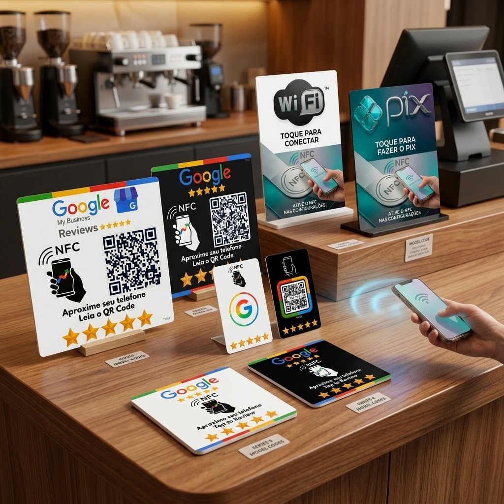 Produtos NFC SMARTNFC.TC em um negócio